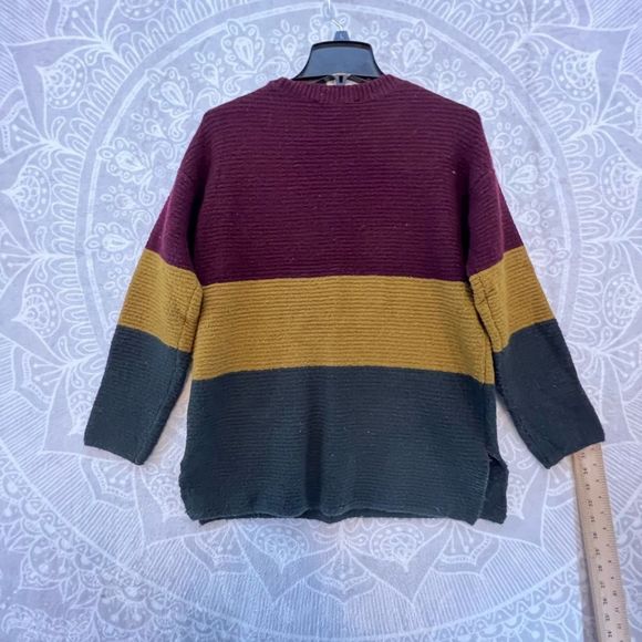 💗👚BEAUTIFUL DESIGNER TOP SHIRT BLOUSE👚💗M FOREVER 21 MAROON YELLOW GREEN 490 - Picture 3 of 11